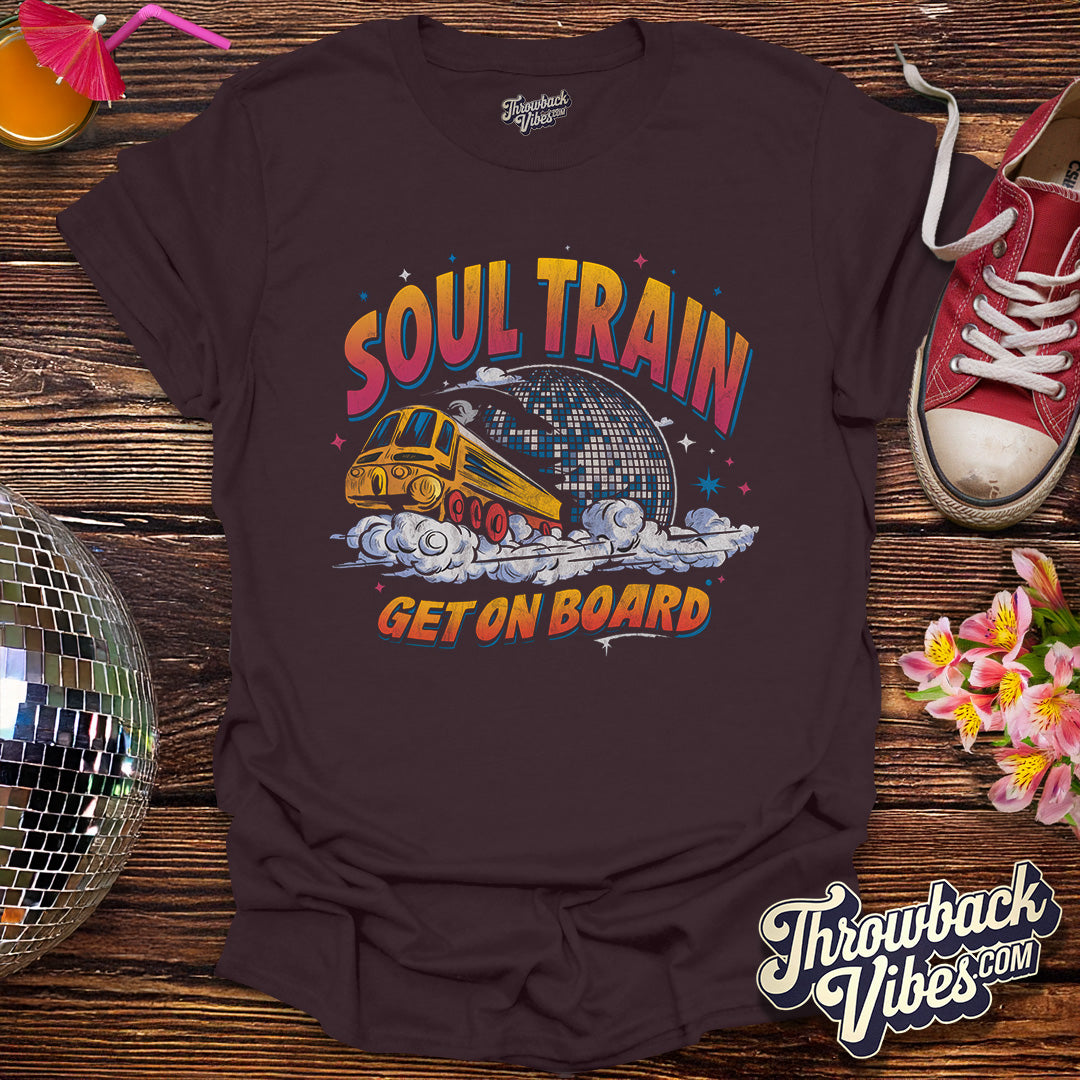 Soul Train - Get on Board T-Shirt - Throwbackvibes