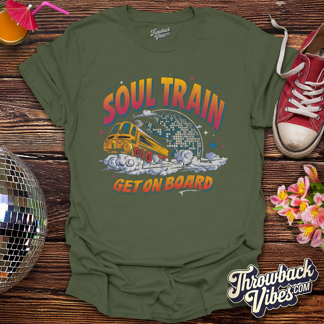 Soul Train - Get on Board T-Shirt - Throwbackvibes
