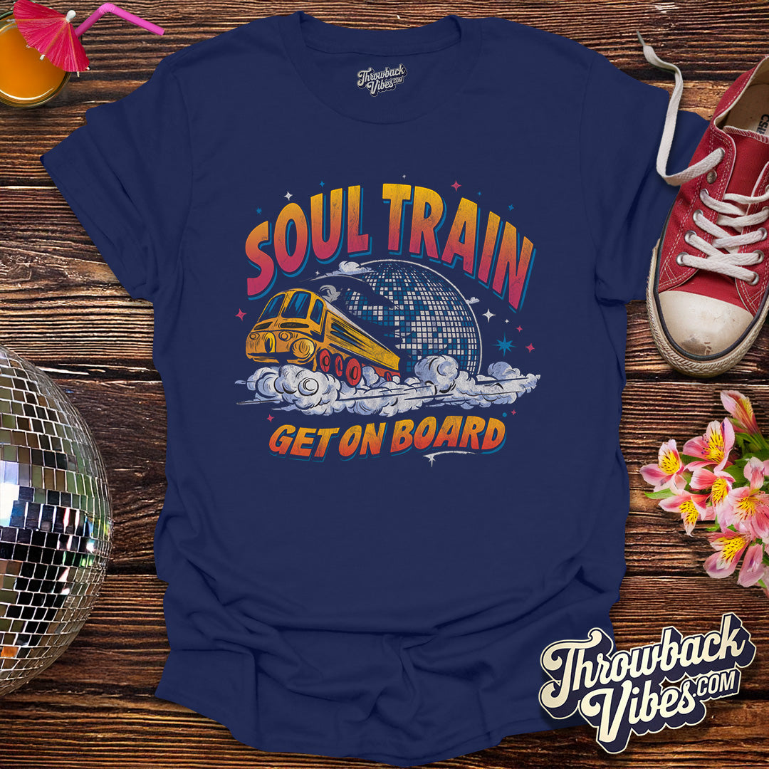 Soul Train - Get on Board T-Shirt - Throwbackvibes