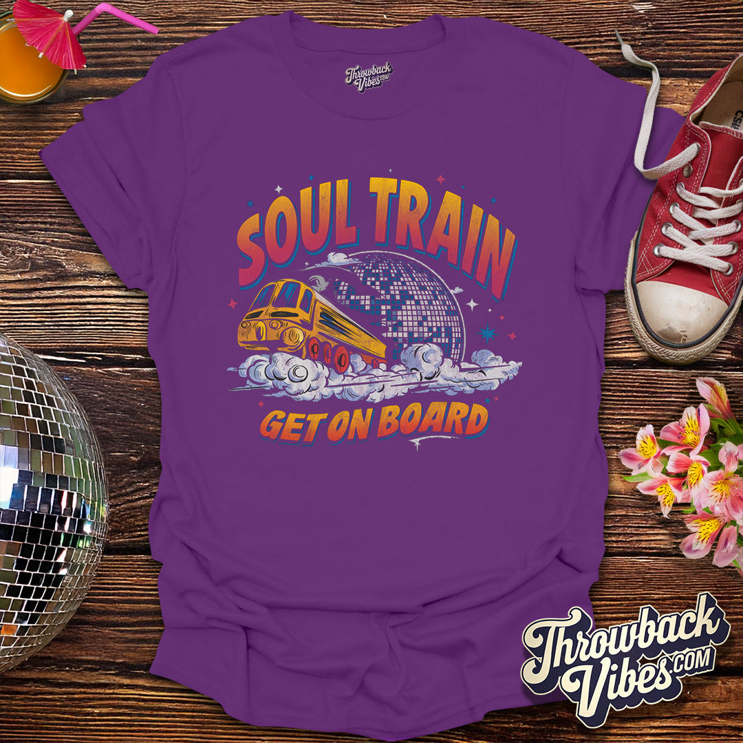Soul Train - Get on Board T-Shirt - Throwbackvibes