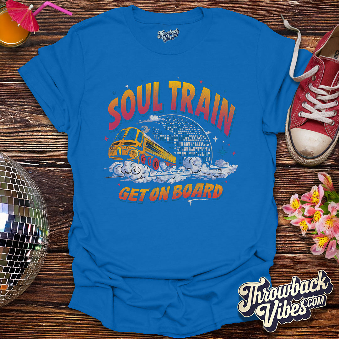Soul Train - Get on Board T-Shirt - Throwbackvibes