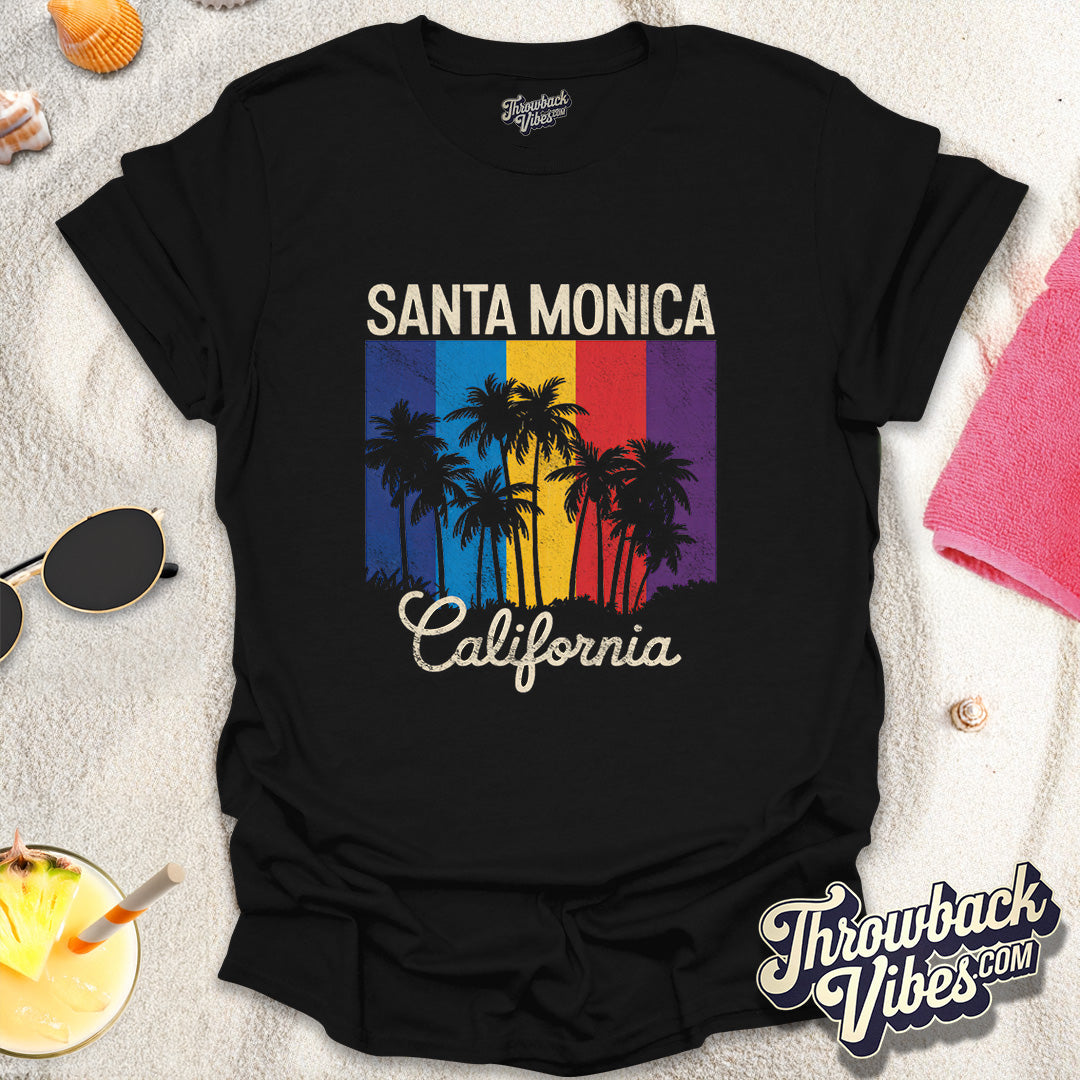 Santa Monica California T-Shirt - Throwbackvibes