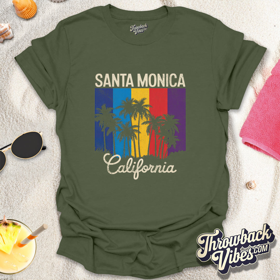 Santa Monica California T-Shirt - Throwbackvibes