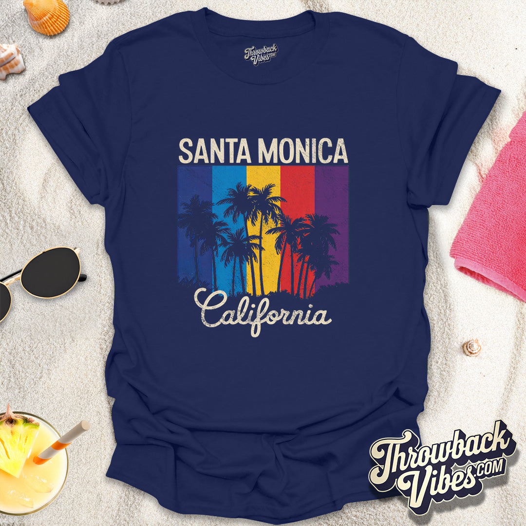 Santa Monica California T-Shirt - Throwbackvibes