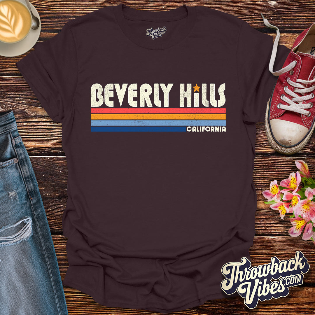 Beverly Hills California T-Shirt - Throwbackvibes