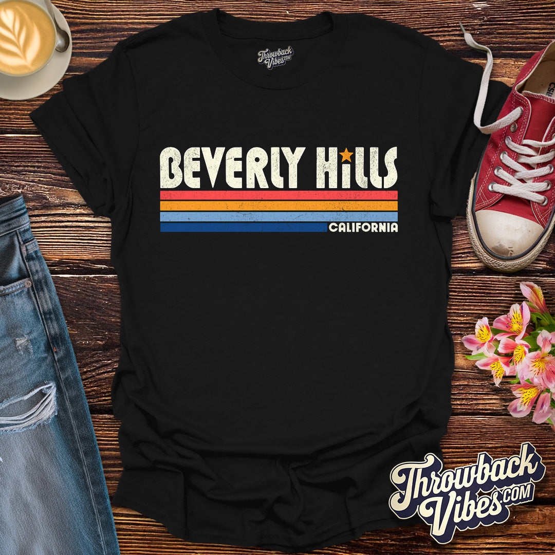 Beverly Hills California T-Shirt - Throwbackvibes