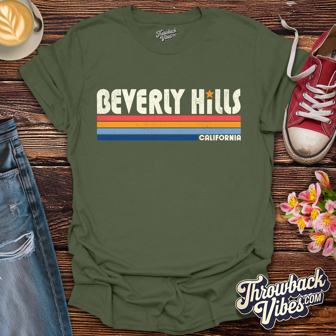Beverly Hills California T-Shirt - Throwbackvibes