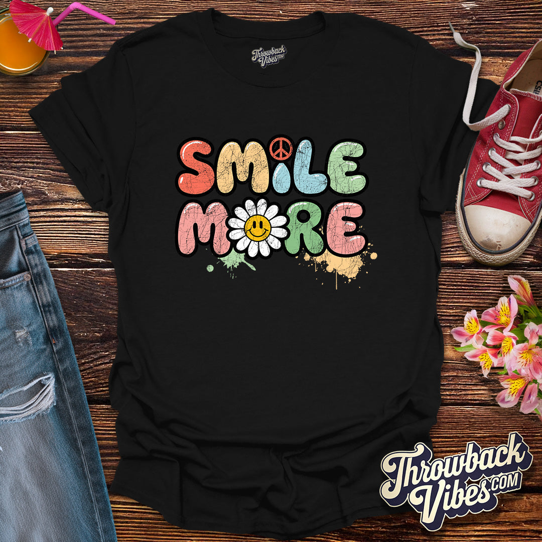 Smile More T-shirt - Throwbackvibes