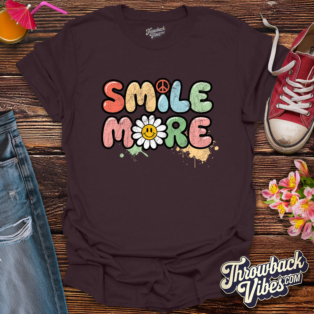 Smile More T-shirt - Throwbackvibes