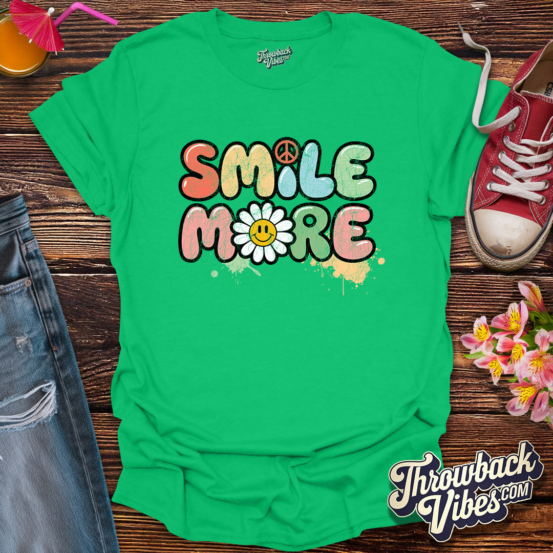 Smile More T-shirt - Throwbackvibes