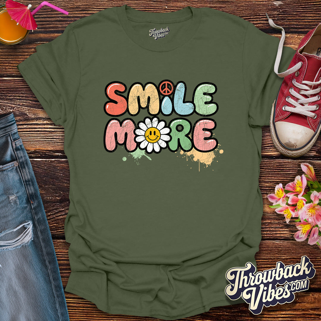 Smile More T-shirt - Throwbackvibes