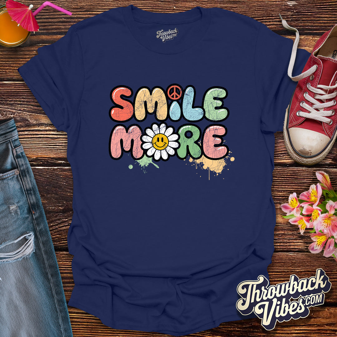 Smile More T-shirt - Throwbackvibes
