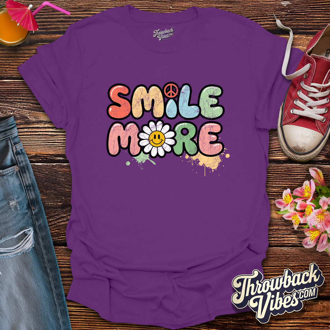 Smile More T-shirt - Throwbackvibes