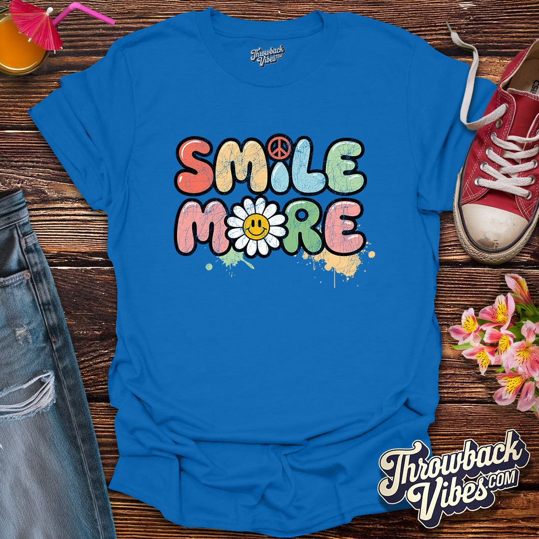 Smile More T-shirt - Throwbackvibes