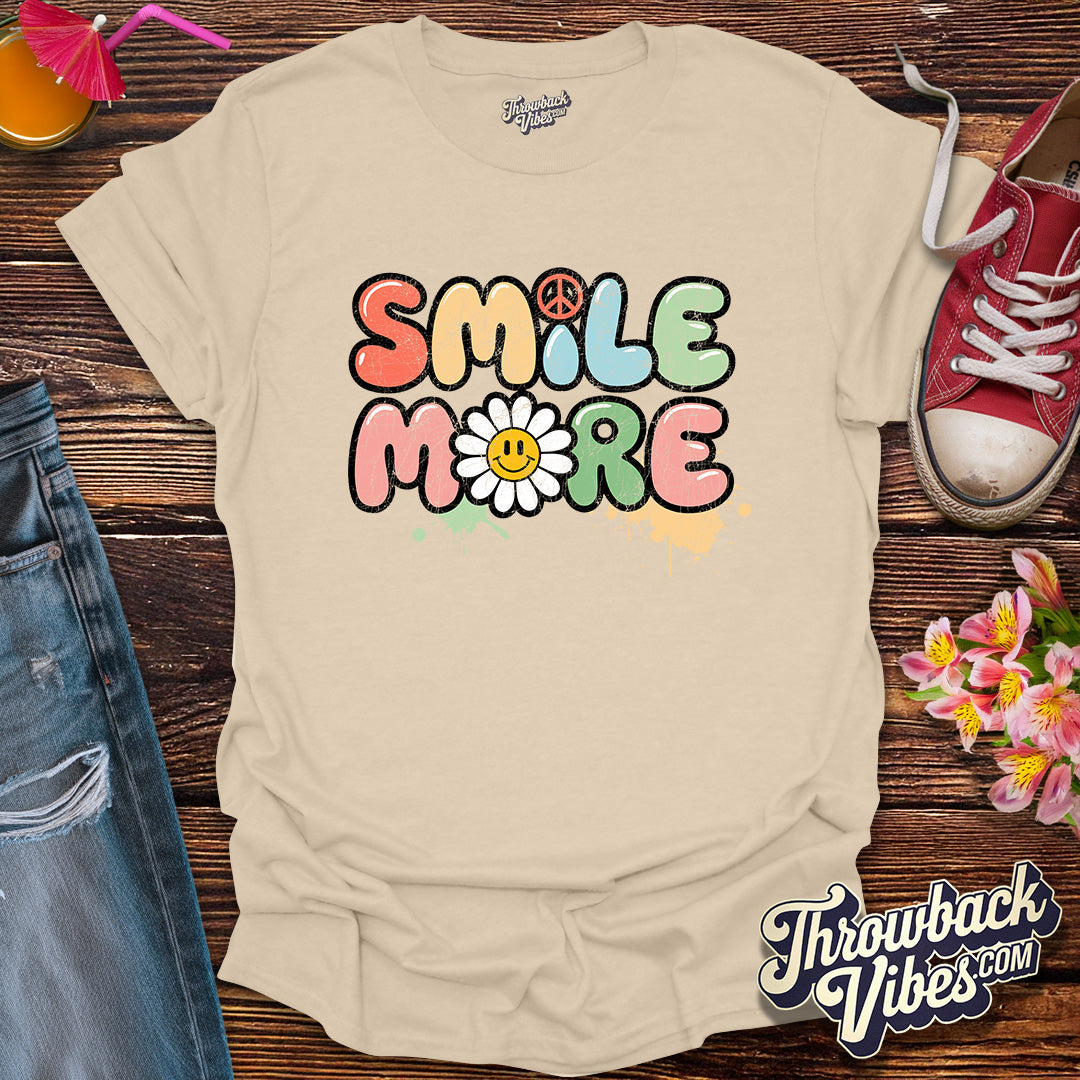 Smile More T-shirt - Throwbackvibes