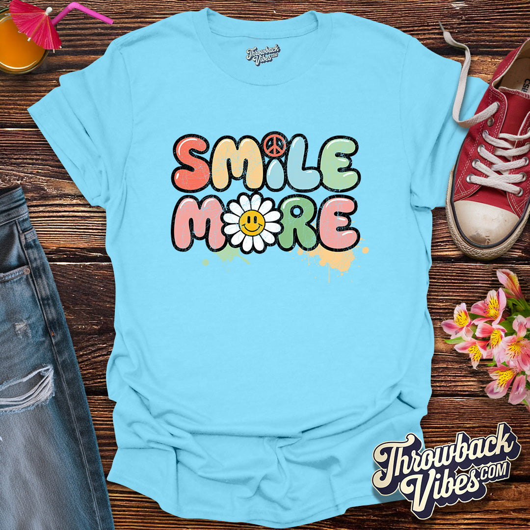 Smile More T-shirt - Throwbackvibes