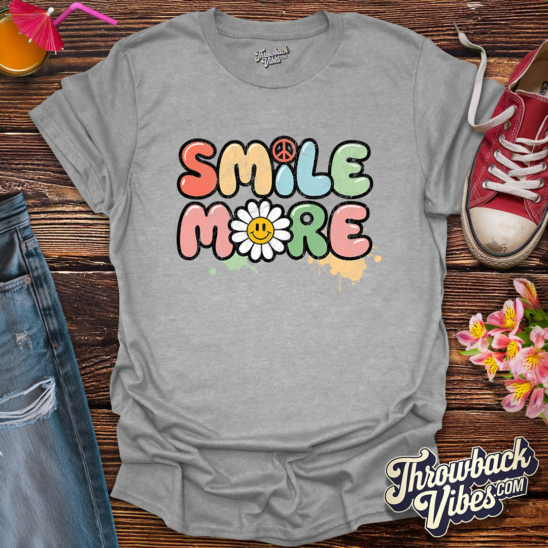 Smile More T-shirt - Throwbackvibes