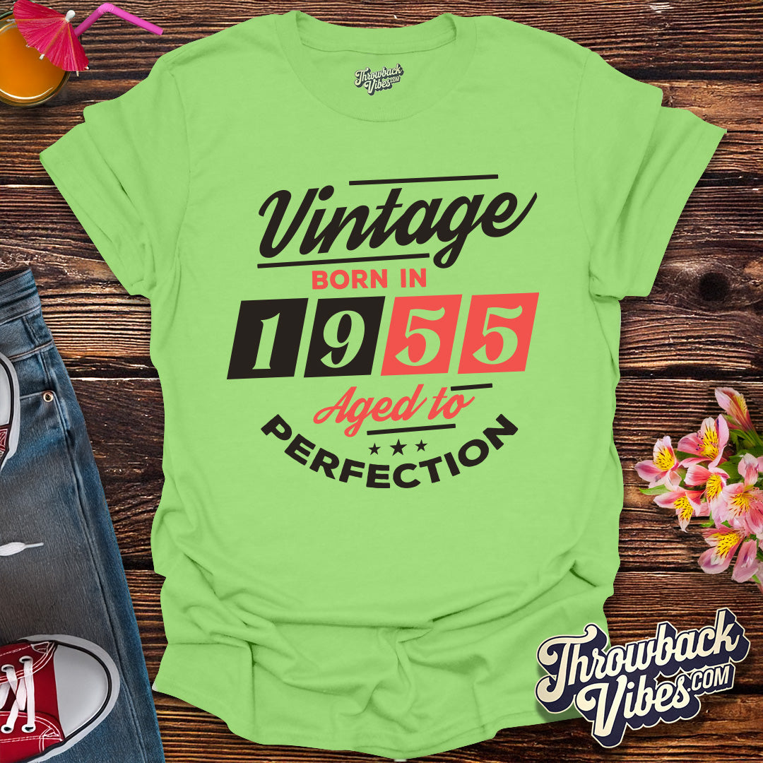 Vintage Born in 1955 Aged to Perfection T-Shirt