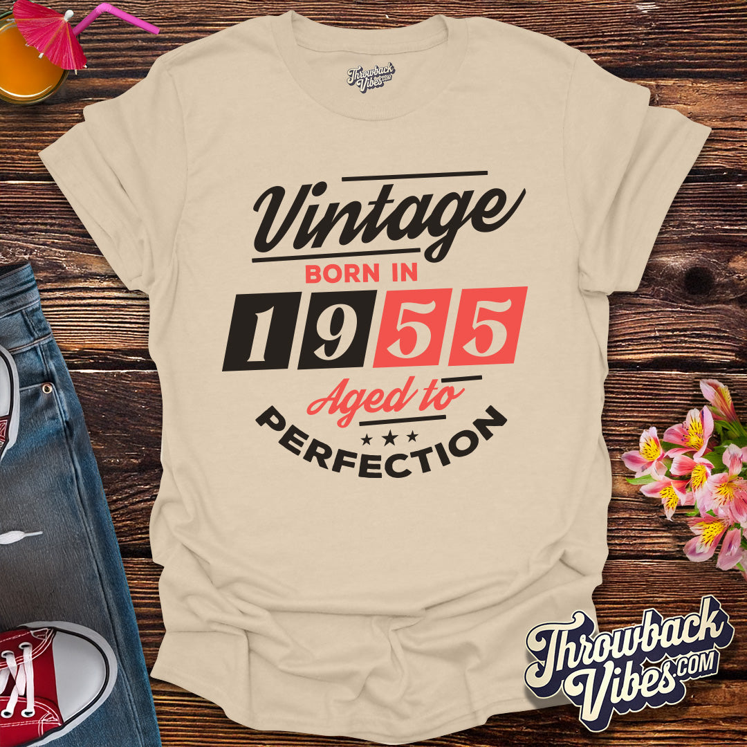 Vintage Born in 1955 Aged to Perfection T-Shirt
