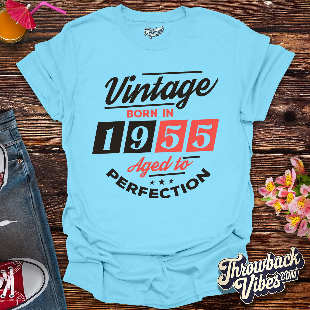 Vintage Born in 1955 Aged to Perfection T-Shirt