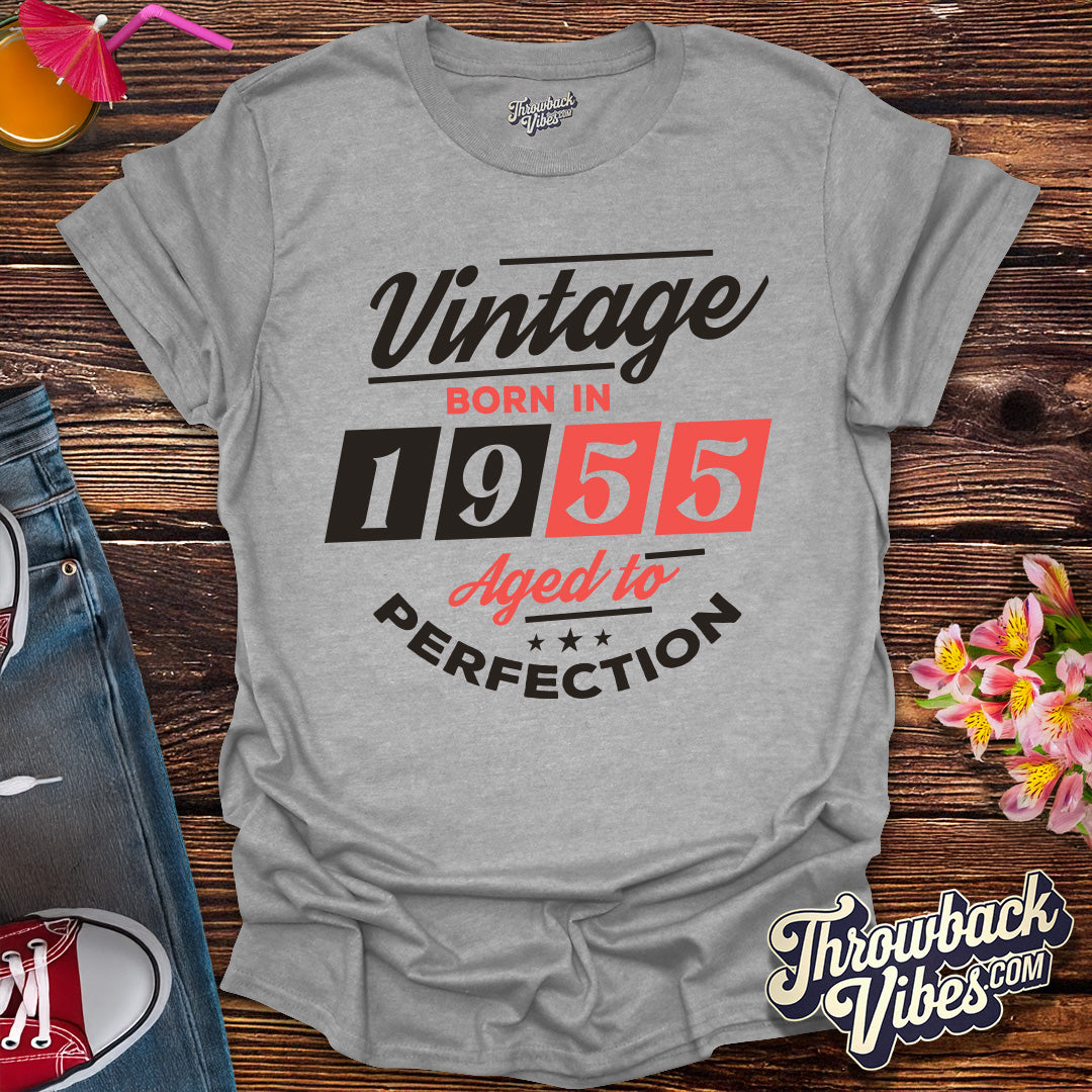 Vintage Born in 1955 Aged to Perfection T-Shirt