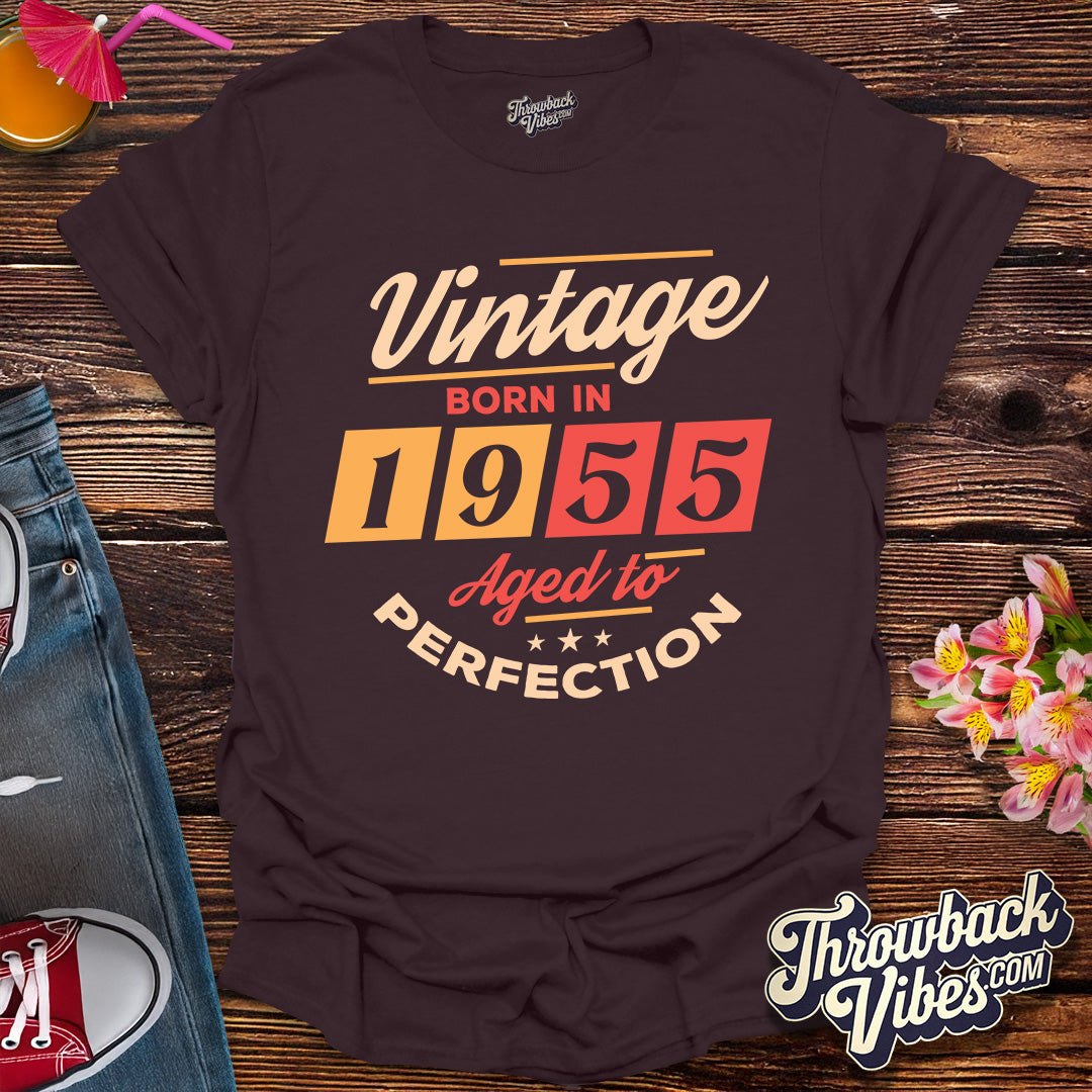 Vintage Born in 1955 Aged to Perfection T-Shirt