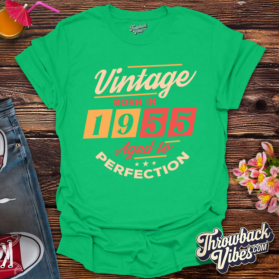 Vintage Born in 1955 Aged to Perfection T-Shirt
