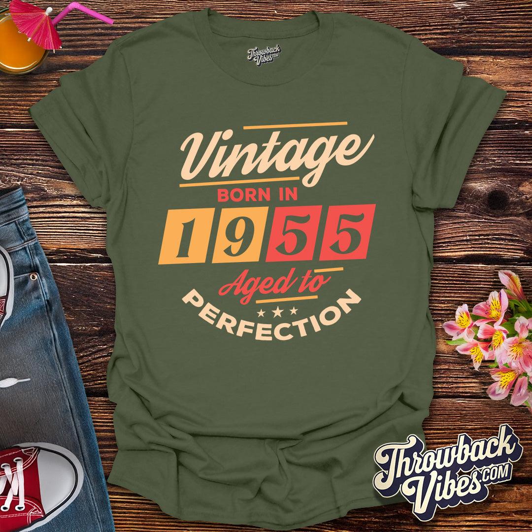 Vintage Born in 1955 Aged to Perfection T-Shirt