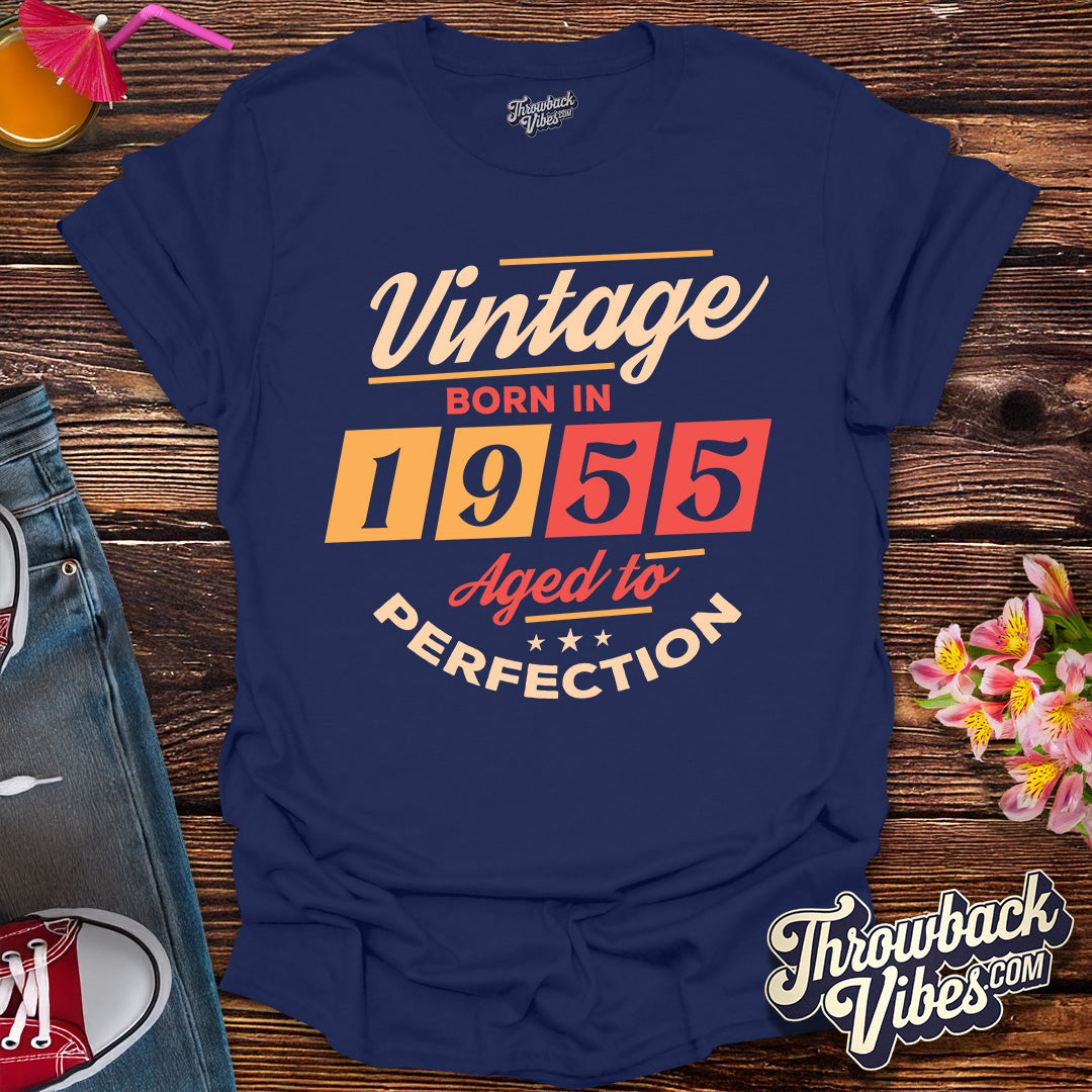 Vintage Born in 1955 Aged to Perfection T-Shirt