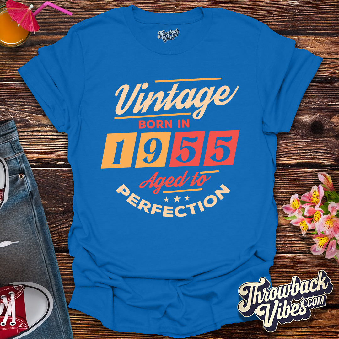 Vintage Born in 1955 Aged to Perfection T-Shirt
