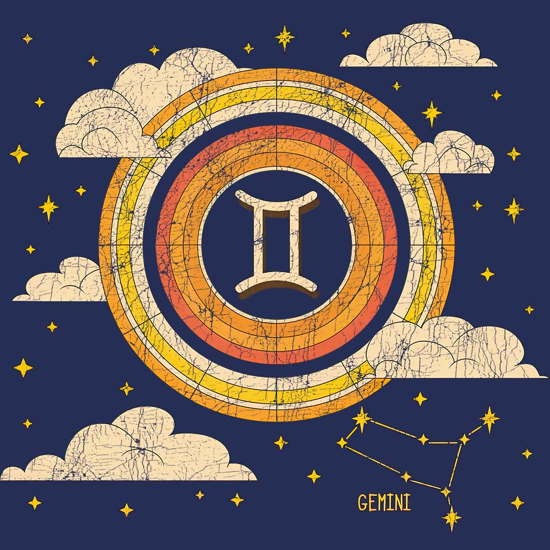 Gemini β Vintage Astrology Vibes T-Shirt