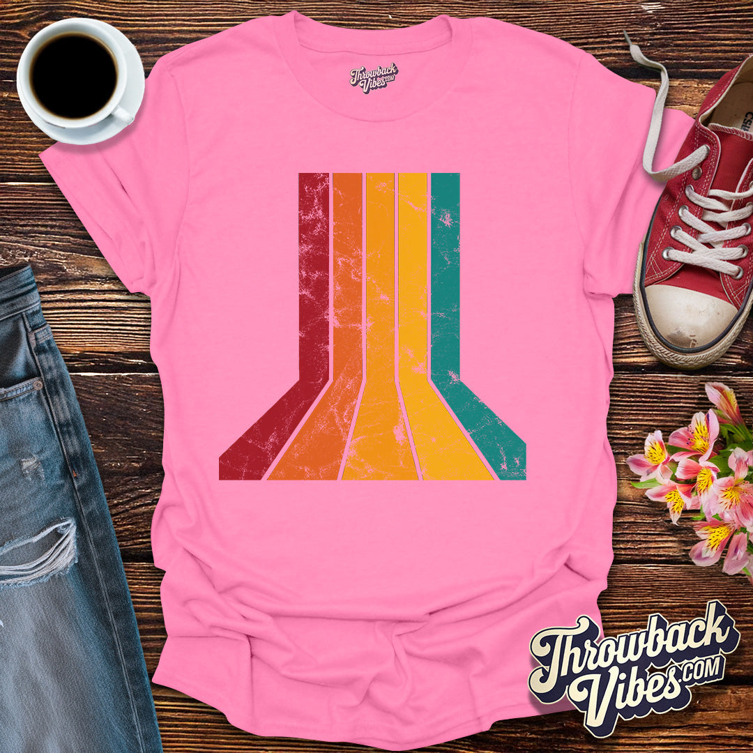 Retro Arcade Stripes T-Shirt