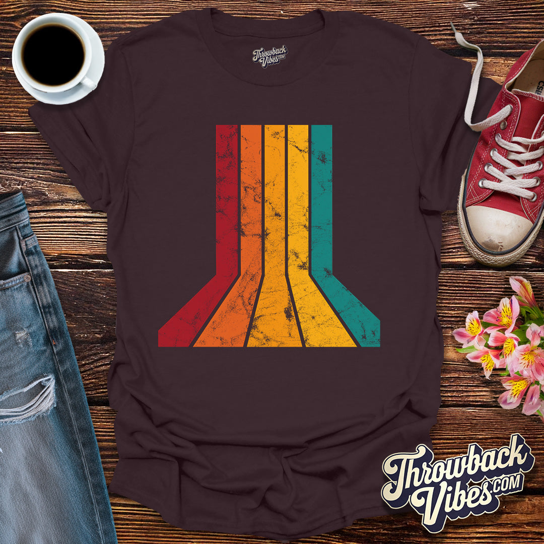 Retro Arcade Stripes T-Shirt