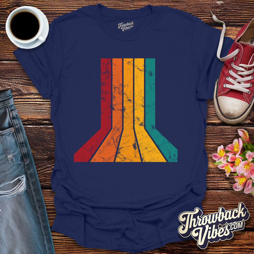 Retro Arcade Stripes T-Shirt