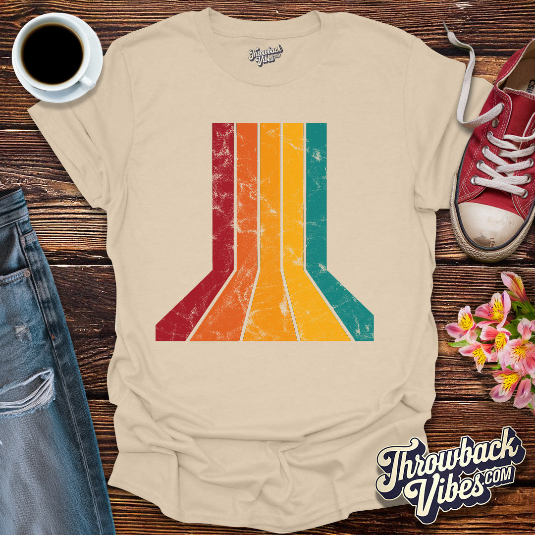 Retro Arcade Stripes T-Shirt
