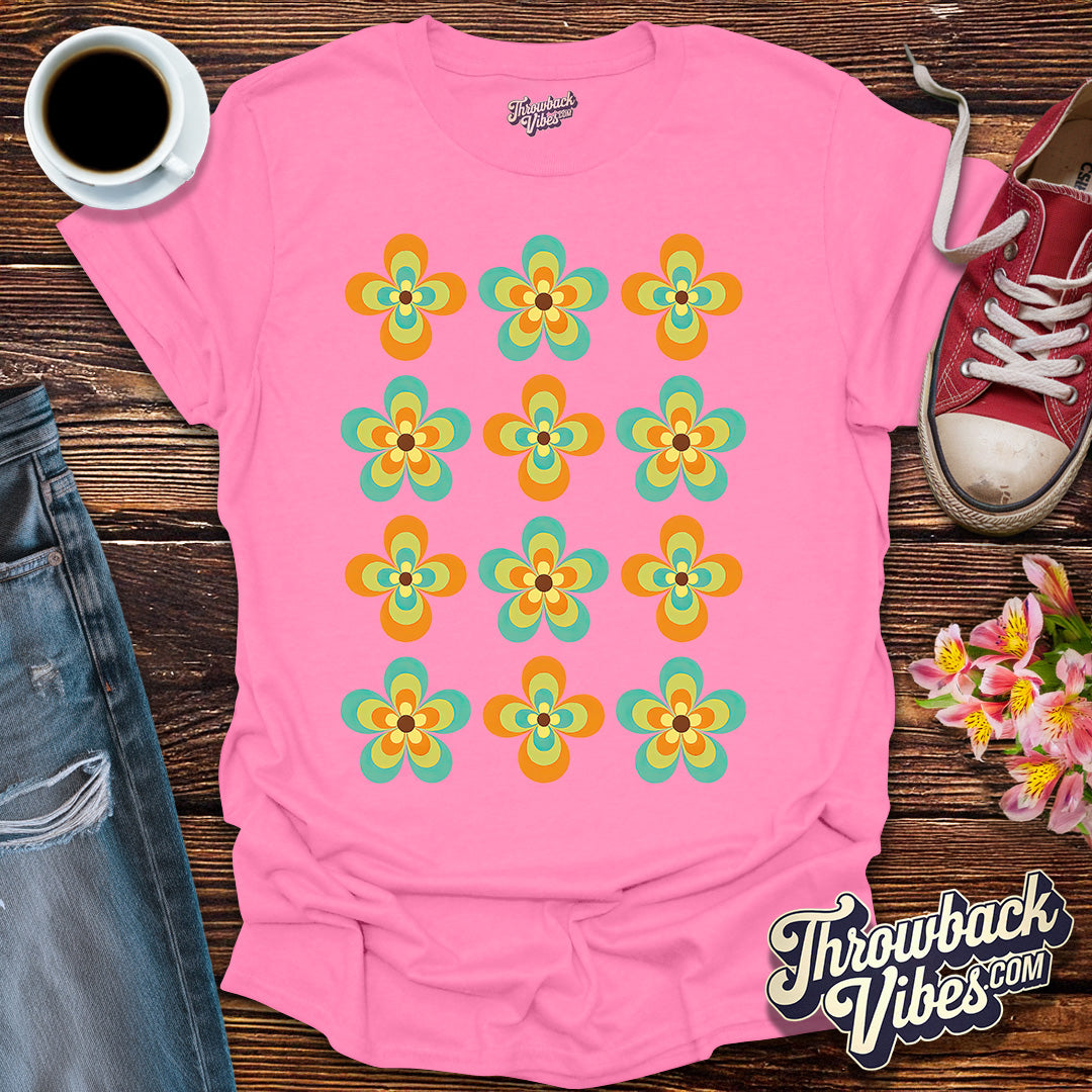 Flower Power Grid T-Shirt