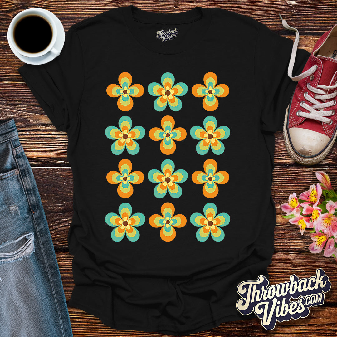 Flower Power Grid T-Shirt