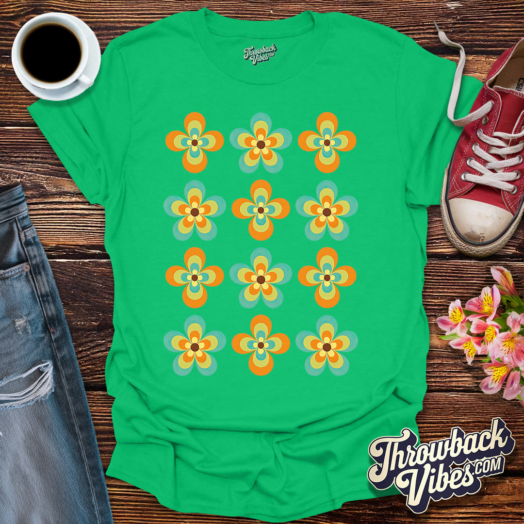 Flower Power Grid T-Shirt