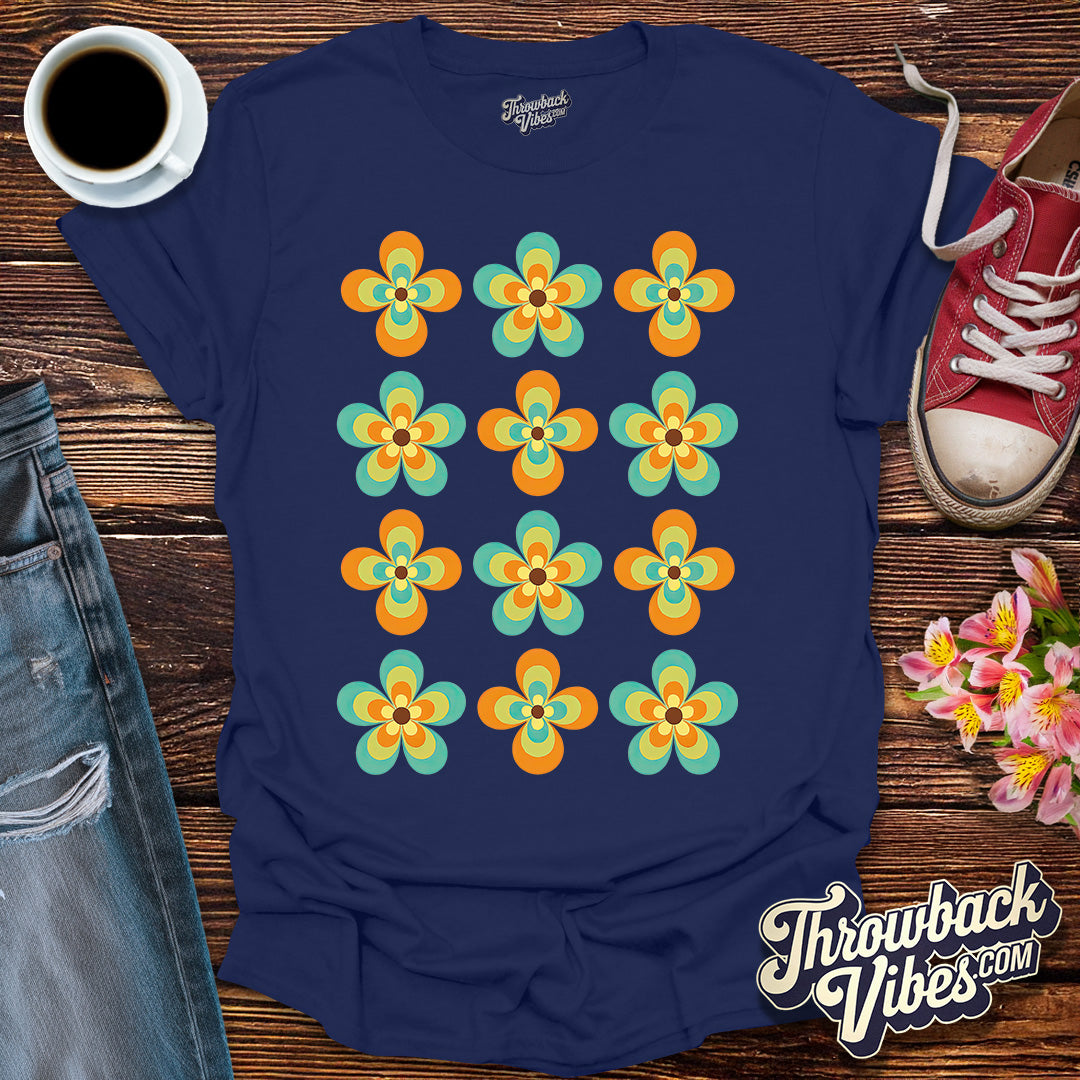 Flower Power Grid T-Shirt