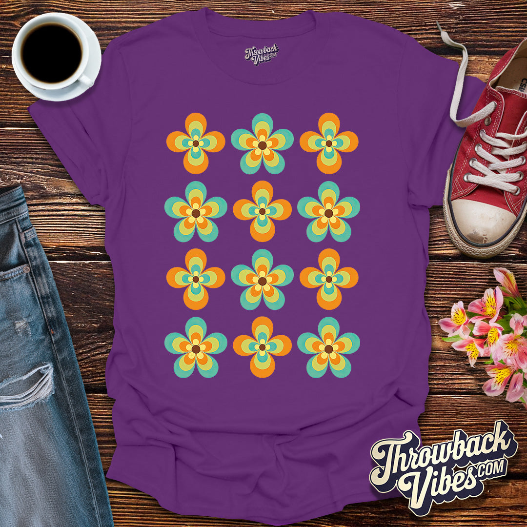 Flower Power Grid T-Shirt