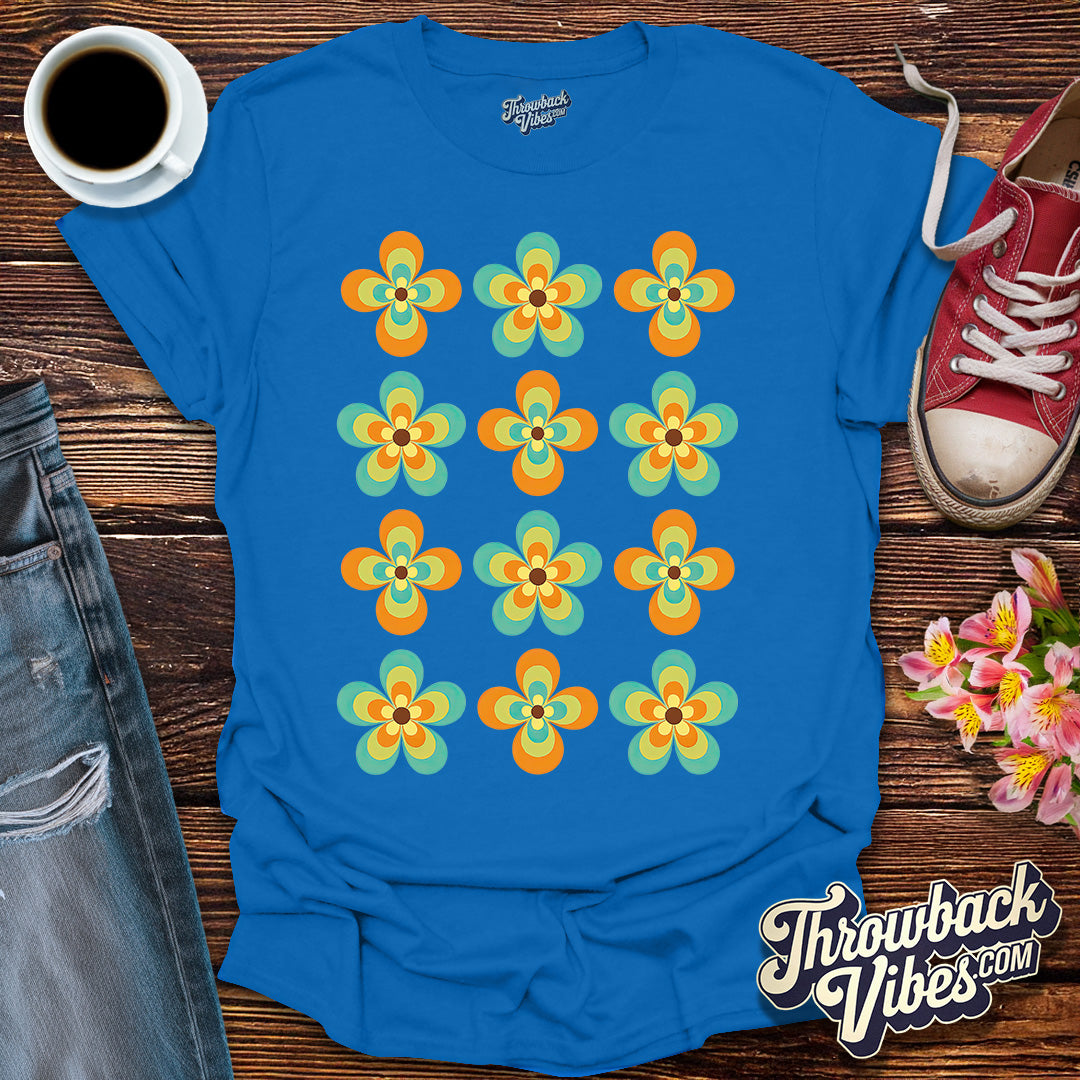Flower Power Grid T-Shirt