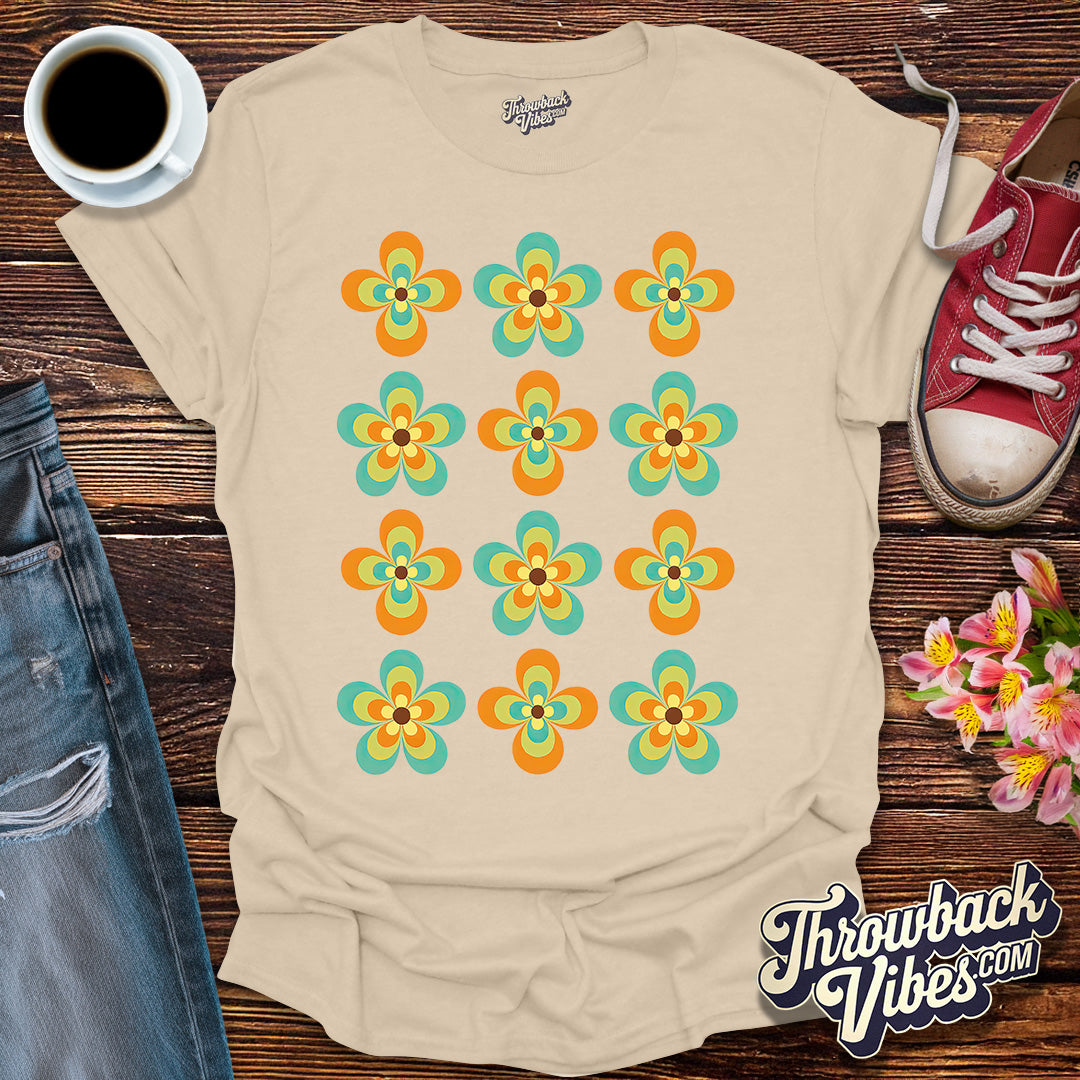 Flower Power Grid T-Shirt