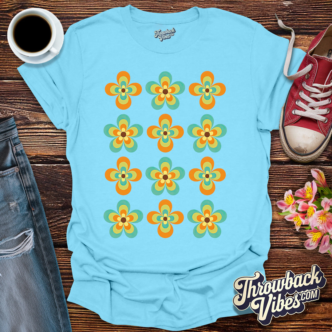 Flower Power Grid T-Shirt