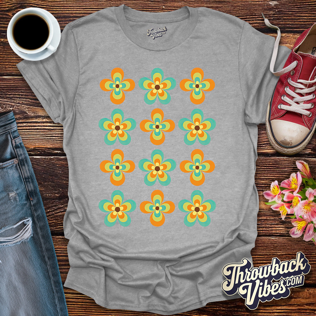 Flower Power Grid T-Shirt