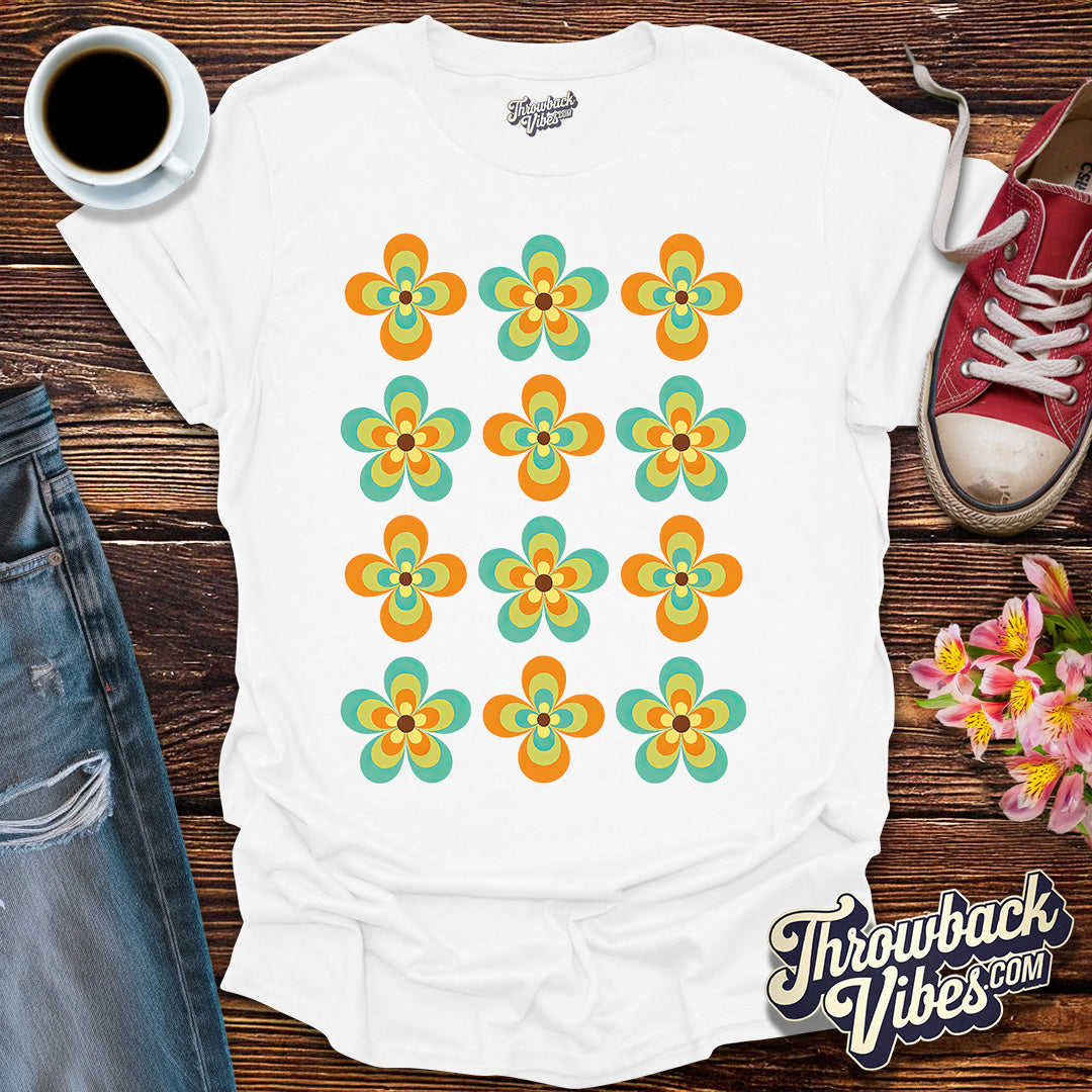Flower Power Grid T-Shirt