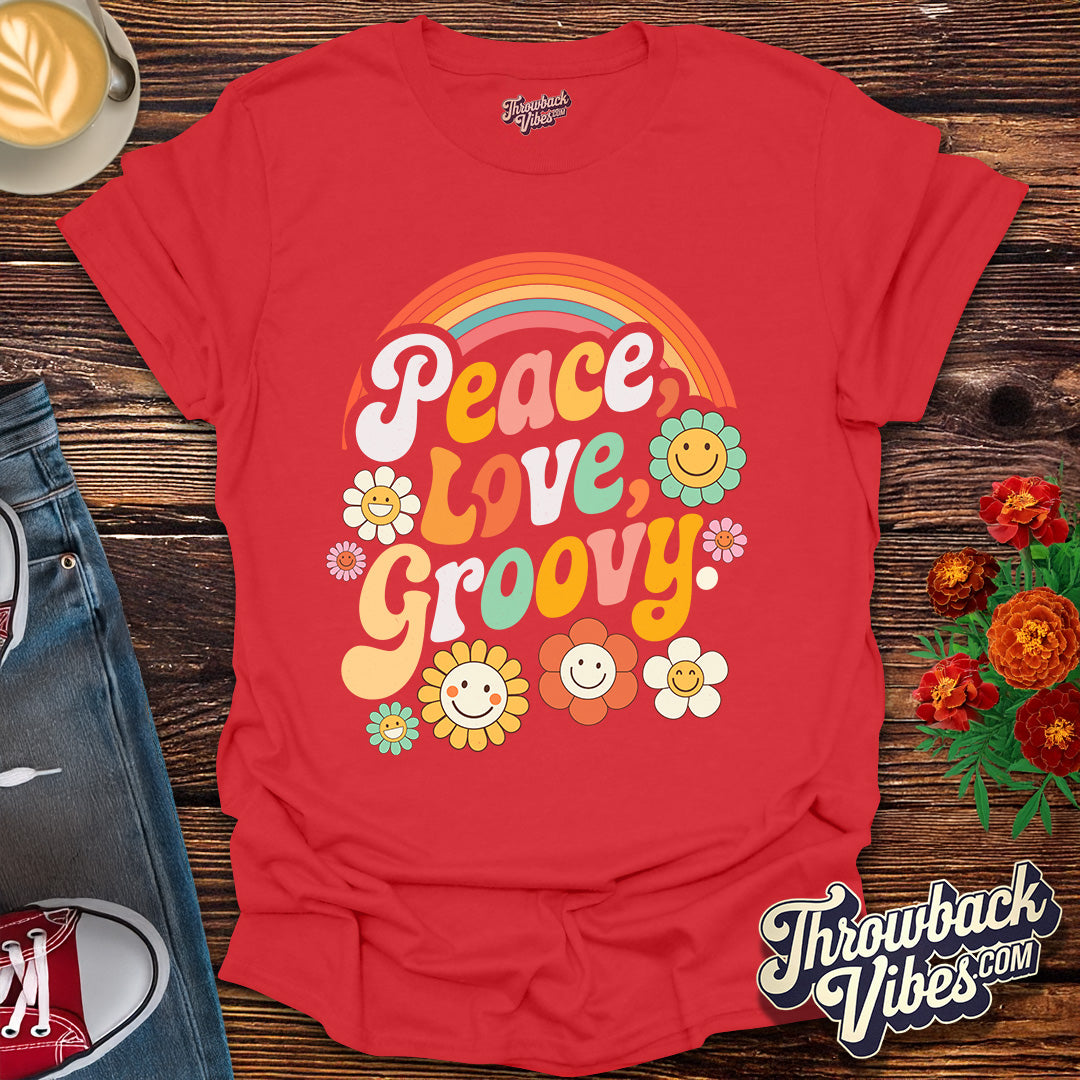 Peace, Love, Groovy T-Shirt