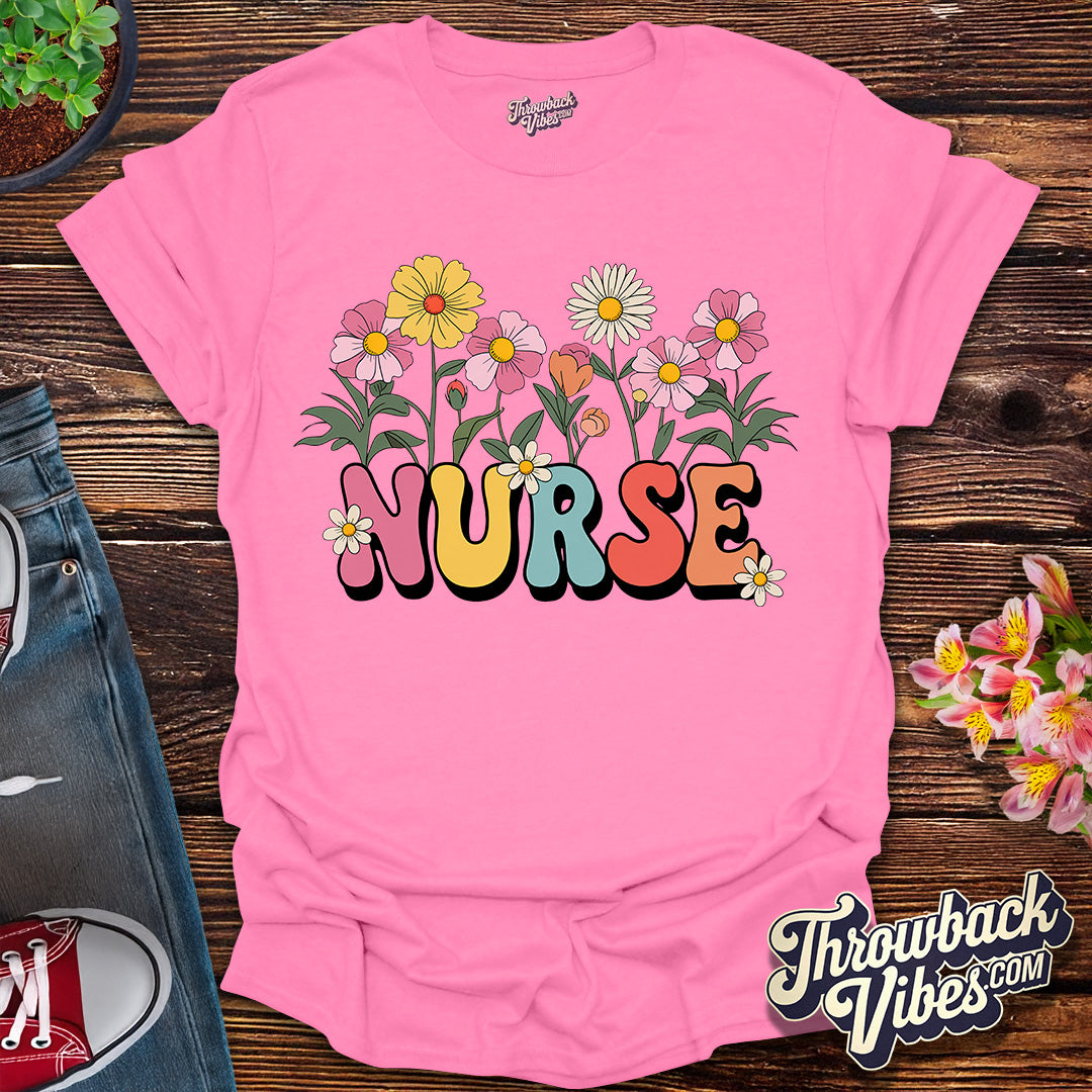 Flower Power Nurse T-Shirt
