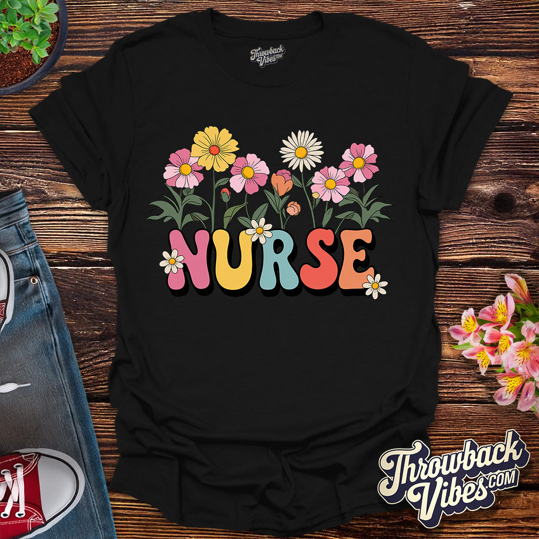 Flower Power Nurse T-Shirt