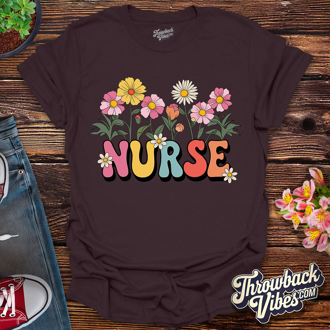 Flower Power Nurse T-Shirt