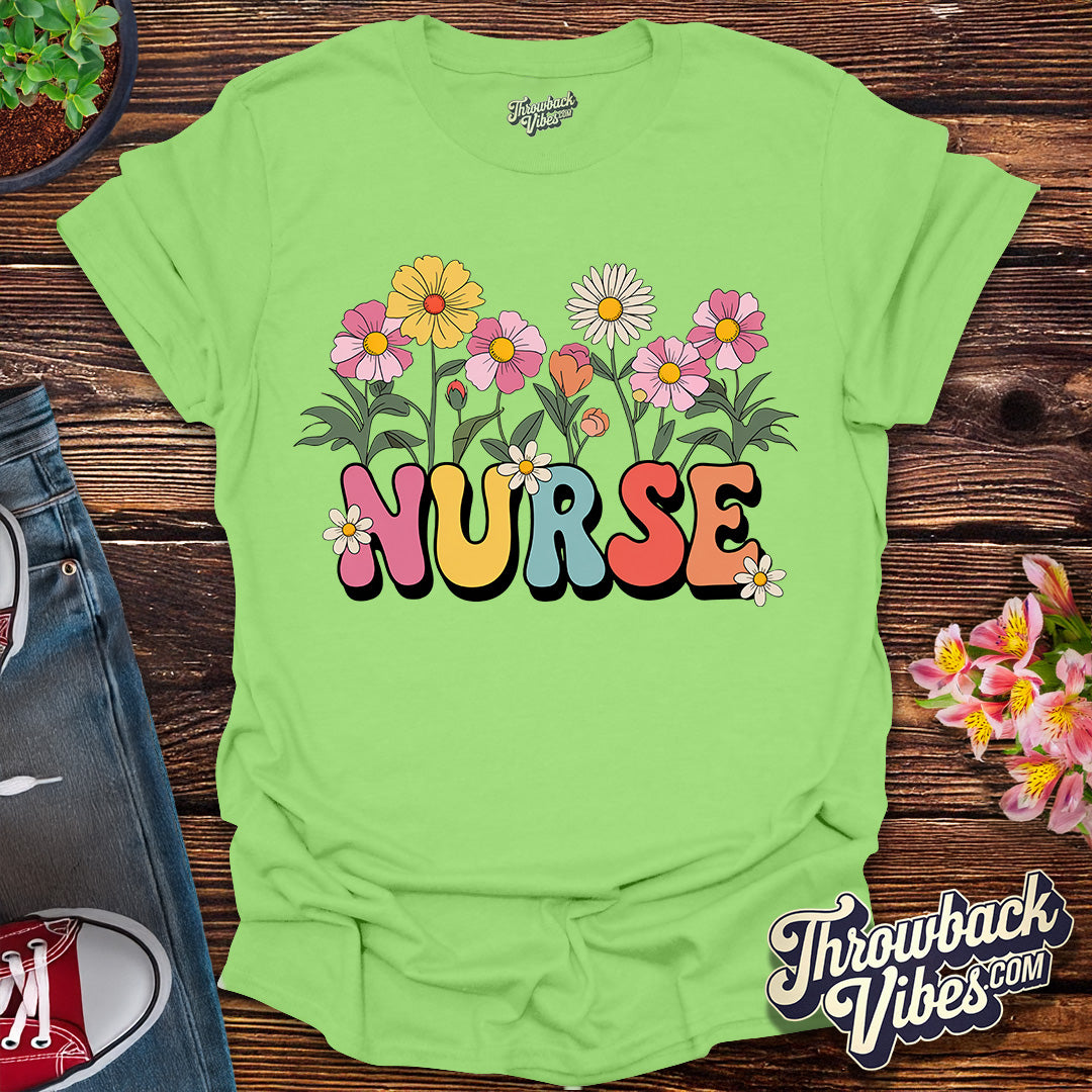 Flower Power Nurse T-Shirt